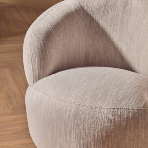 Bordo Textured Grey Curved Swivel Chair