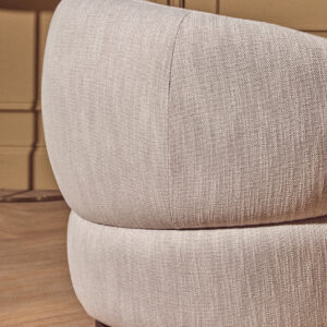 Bordo Textured Grey Curved Swivel Chair