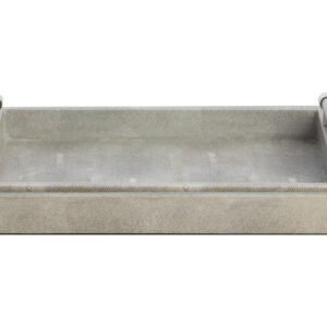Cardona Set of Two Grey Shagreen Effect Trays