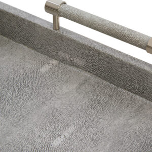 Cardona Set of Two Grey Shagreen Effect Trays
