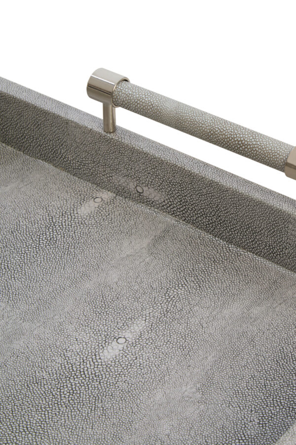 Cardona Set of Two Grey Shagreen Effect Trays