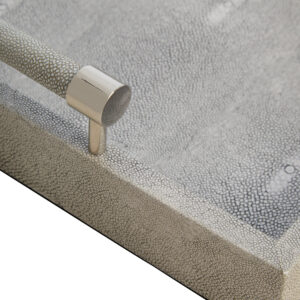 Cardona Set of Two Grey Shagreen Effect Trays