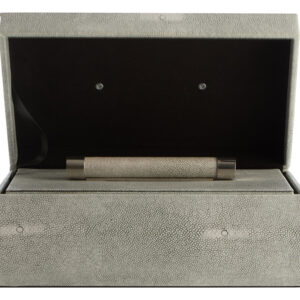 Cardona Set of Two Grey Shagreen Effect Trinket Boxes
