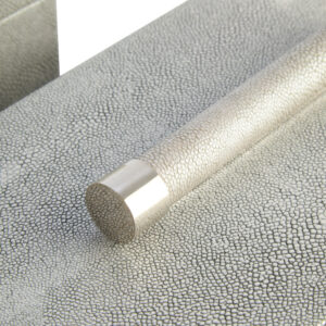 Cardona Set of Two Grey Shagreen Effect Trinket Boxes