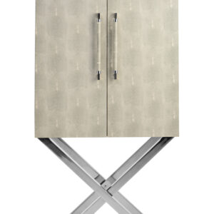 Cardona Two Door Grey Shagreen Effect Cabinet