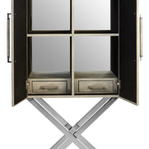 Cardona Two Door Grey Shagreen Effect Cabinet
