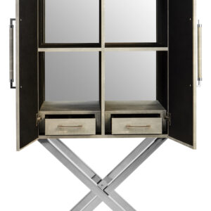Cardona Two Door Grey Shagreen Effect Cabinet