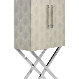 Cardona Two Door Grey Shagreen Effect Cabinet