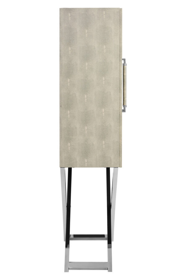 Cardona Two Door Grey Shagreen Effect Cabinet