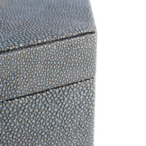 Cardona Set Of Two Hexagonal Blue Shagreen Effect Trinket Boxes