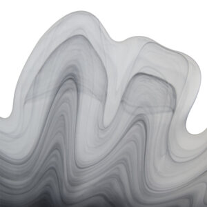 Galene Fluted Grey Glass Plate