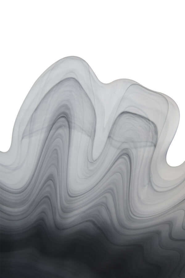 Galene Fluted Grey Glass Plate