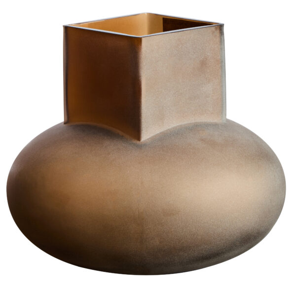Gabi Small Opaque Brown Glass Vase
