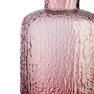 Galea Small Textured Pink Glass Bottle