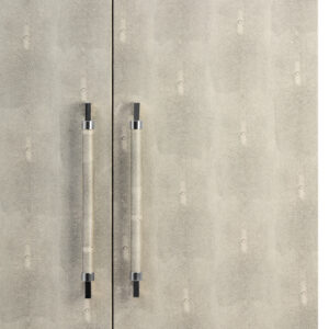 Cardona Two Door Grey Shagreen Effect Cabinet