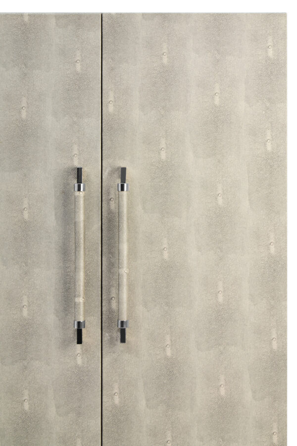 Cardona Two Door Grey Shagreen Effect Cabinet