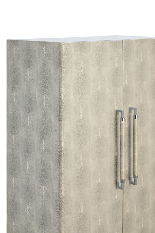 Cardona Two Door Grey Shagreen Effect Cabinet