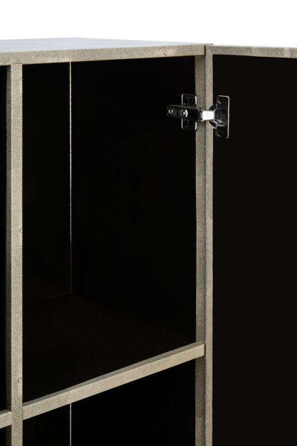 Cardona Two Door Grey Shagreen Effect Cabinet
