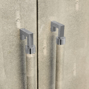 Cardona Two Door Grey Shagreen Effect Cabinet