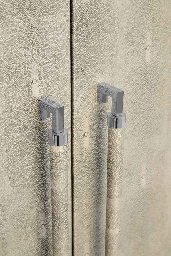Cardona Two Door Grey Shagreen Effect Cabinet