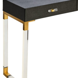 Cardona Black Shagreen Effect 2 Drawer Console Table