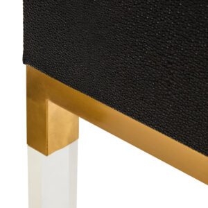 Cardona Black Shagreen Effect 2 Drawer Console Table