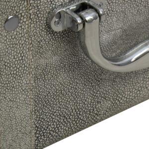 Cardona Set Of Three Grey Shagreen Effect Storage Trunks