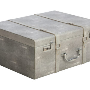 Cardona Set Of Three Grey Shagreen Effect Storage Trunks