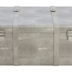 Cardona Set Of Three Grey Shagreen Effect Storage Trunks