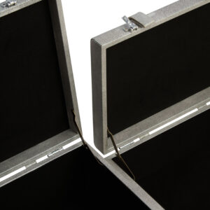 Cardona Set Of Three Grey Shagreen Effect Storage Trunks