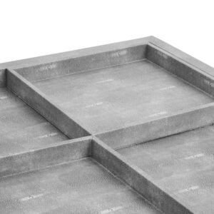 Cardona Grey Shagreen Effect Tray Coffee Table