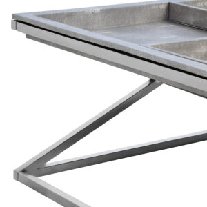Cardona Grey Shagreen Effect Tray Coffee Table