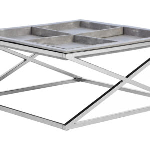 Cardona Grey Shagreen Effect Tray Coffee Table