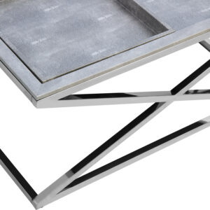 Cardona Grey Shagreen Effect Tray Coffee Table