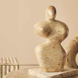 Santino Chocolate Marble Abstract Sculpture