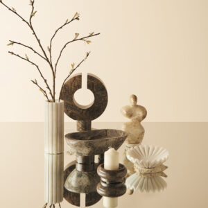 Santino Chocolate Marble Abstract Sculpture