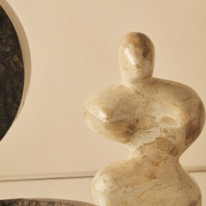 Santino Chocolate Marble Abstract Sculpture