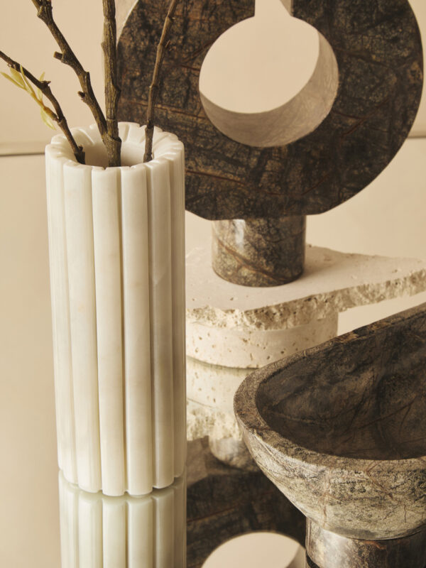 Fazio Forest Green Marble Sculpture