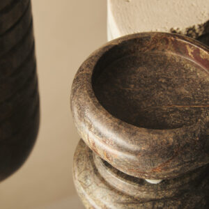 Fazio Forest Green Marble Pillar Candle Holder