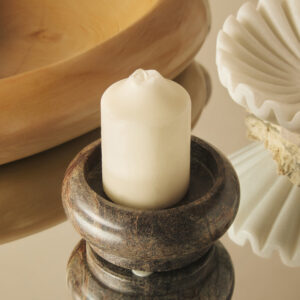 Fazio Forest Green Marble Pillar Candle Holder