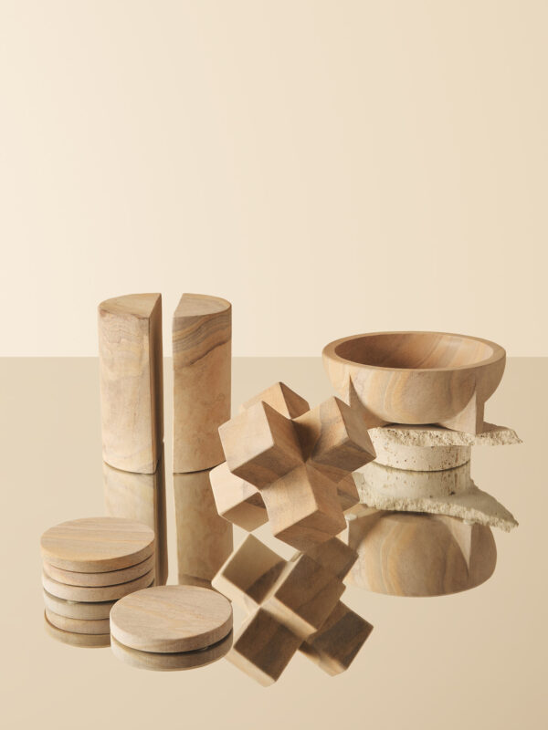 Pietra Rainbow Sandstone Pedestal Bowl