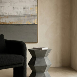 Cardona Blue Shagreen Effect Side Table
