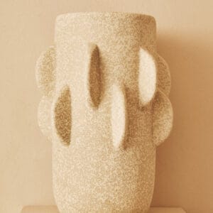 Sidra Small Cream Textured Vase