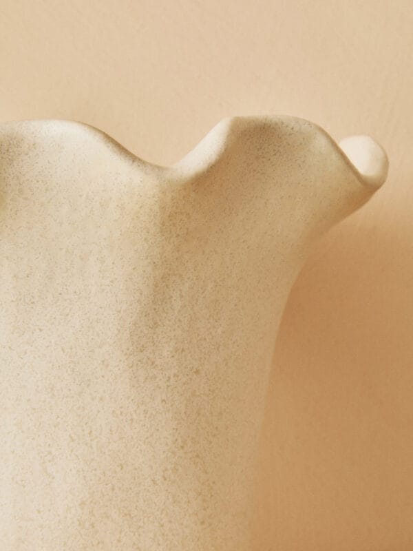 Sonata Small Cream Fluted Vase