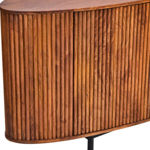 Torello Two Door Three Drawer Mango Wood Oval Sideboard