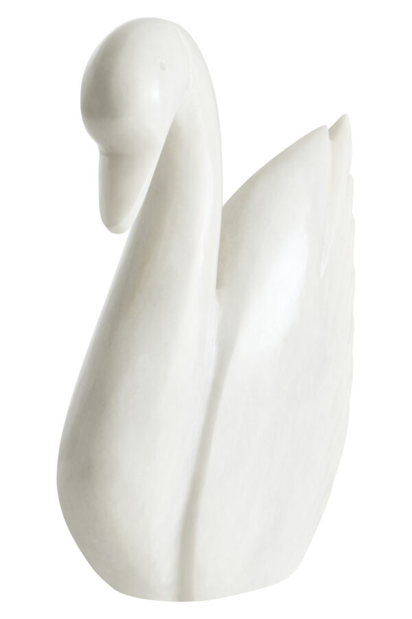 Zoro White Marble Decorative Swan