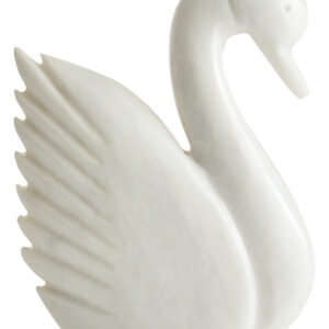 Zoro White Marble Decorative Swan