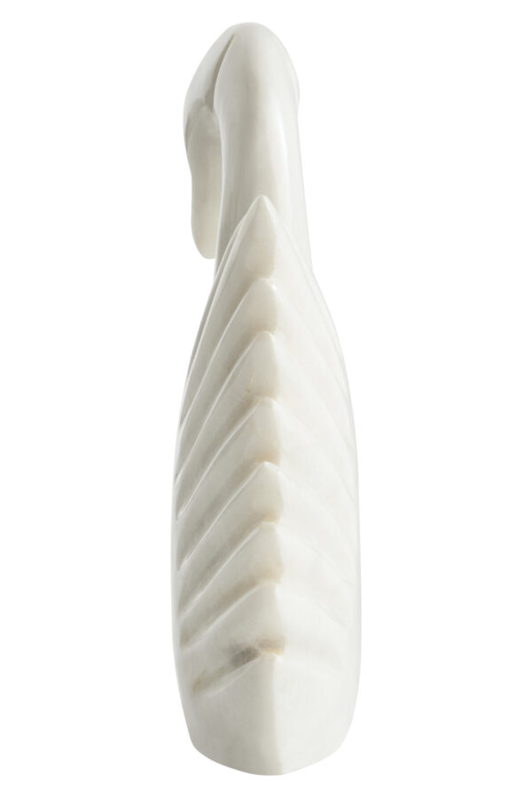 Zoro White Marble Decorative Swan