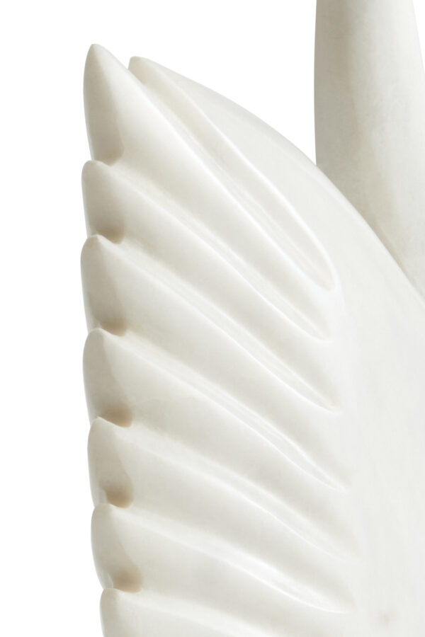 Zoro White Marble Decorative Swan