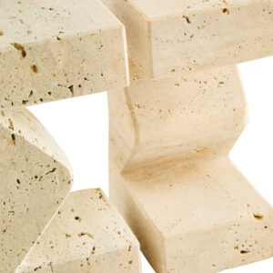 Tibor Travertine Set of Two Sigma Bookends